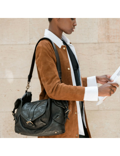 Biba Clint Sac Besace En Cuir CLT1L Negro