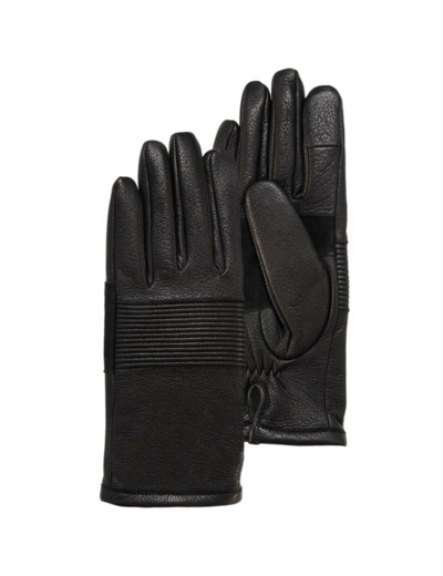 Isotoner Gants Femme Tactiles Cuir spécial Velo 7 Noir