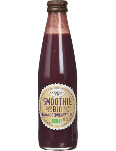 Meneau Smoothie Banane Pomme Myrtille Bio 250 ml