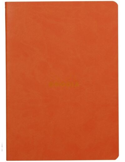 Carnet piqûre textile - A5 - 64 pages - Dot - Tangerine