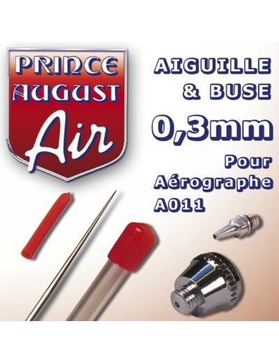 AA023 – Aiguille & Buse 0,3 pour aérographe A011