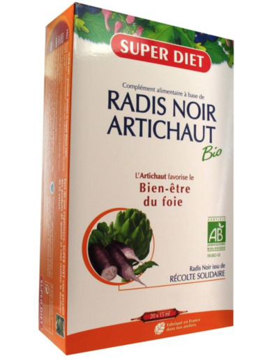 Radis Noir Artichaut Bien-etre Du Foie 20 Ampoules Superdiet