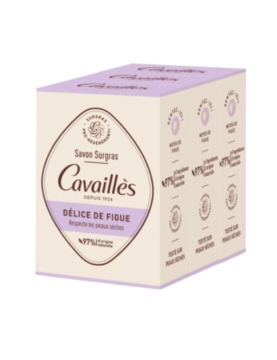 CAVAILLES SAVON FIGUE LOT3X200G