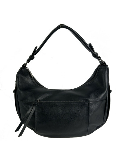 Farfouillette Grand Sac Besace Similicuir Grainé Noir