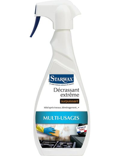 STARWAX Décrassant Extrême Surpuissant Multi-usages - 500ml - Idéal pour Décrasser les Surfaces Lavables