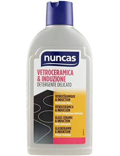 Nuncas Italia S.p.A. Nettoyant Délicat pour Plaques Vitrocéramiques/Induction Flacon de 250 ml