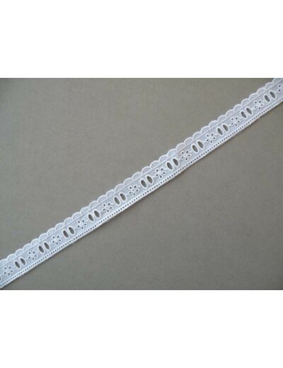 Broderie anglaise blanche 21 mm