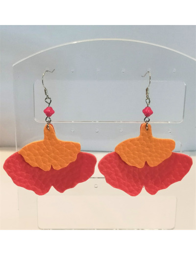B.O. Similicuir orange/rouge