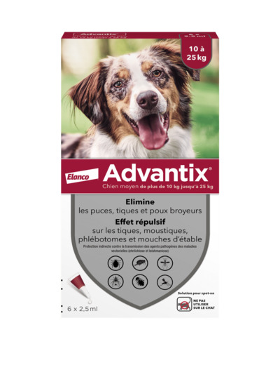 ADVANTIX M CHIEN 2,5ML /6