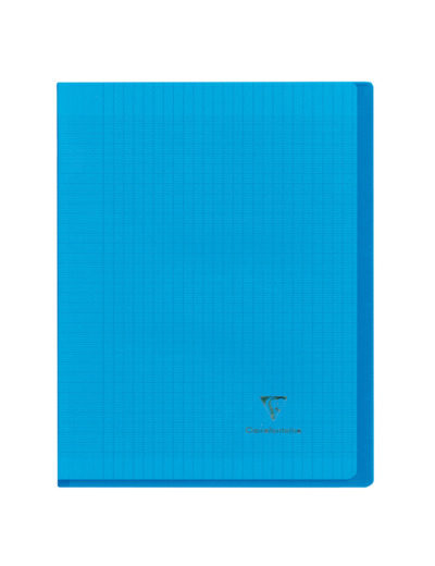 Cahier "Koverbook" - Polypro - 24x32 - 96 pages - Séyès - Bleu transparent