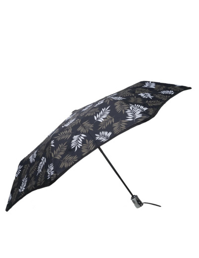 Isotoner Parapluie Pliant X-TRA Solide Auto Feuille Kaki
