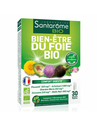 Bien-etre Du Foie Bio 30 Gelules Santarome