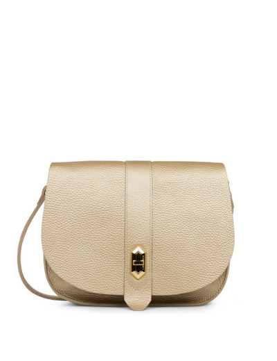 Lancaster Top Double Sac Besace A Rabat 470-61 Champagne In Nude