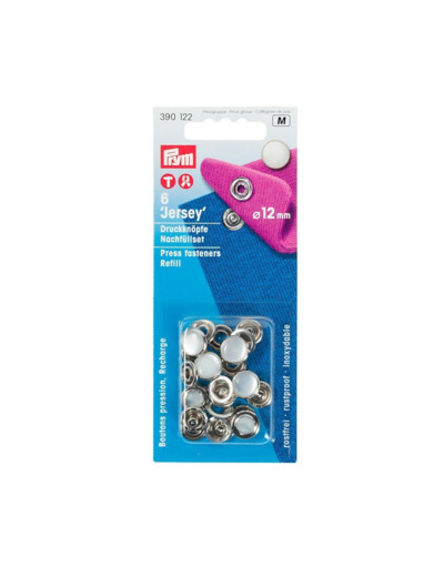 Boutons pression Jersey nacré 12 mm, recharge