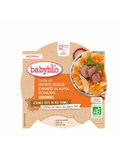 BABYBIO PATATE DOUCE CANARD 230G