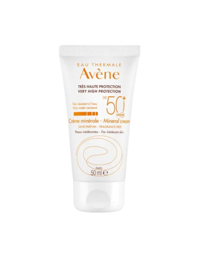 Creme Minerale Tres Haute Protection Sans Parfum Peaux Intolerantes Spf50+ 50ml Solaire Avène
