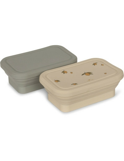 Lot de 2 Boîtes à lunch pliable en silicone