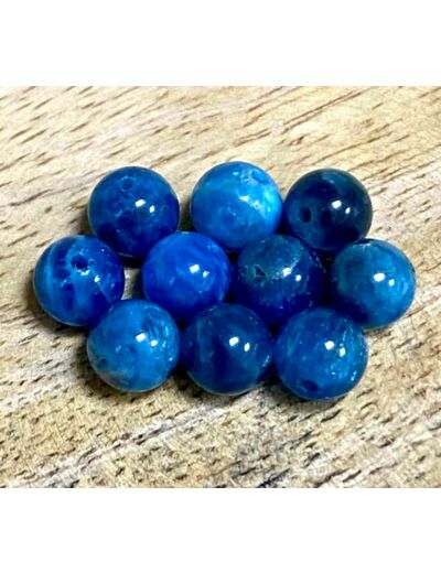 Perle 6mm Apatite bleue