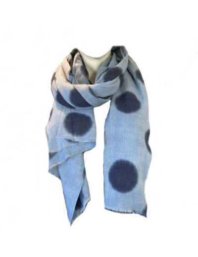 Atoll Palme Jeu De Pois Etole Douce Gros Pois Bleu Foncé