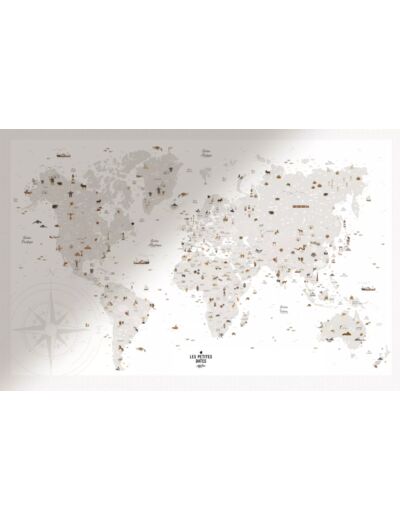 Affiche + tampon "Carte du monde"