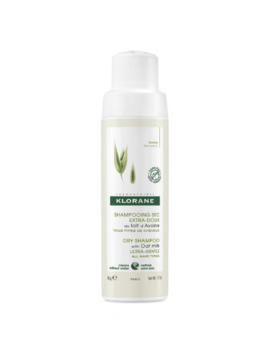 Shampooing Sec Extra Doux Sans Gaz 50g Lait D'Avoine Tous Types De Cheveux Klorane
