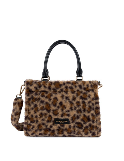 Lancaster Moumoute Mini Sac Cabas Main 518-055 Noir Léopard