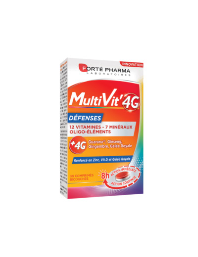 Défenses 30 Comprimes Multivit' 4G Forté Pharma