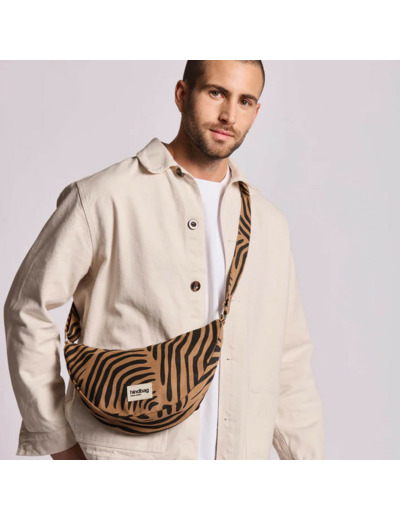 Hindbag Sac Banane Andrea En Coton Bio Zèbre Cannelle