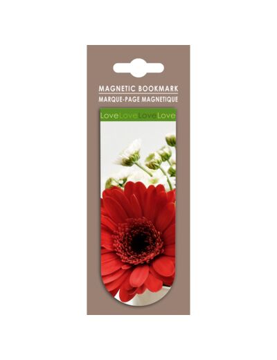 Marque-page magnétique "Rosalie" - Gerbera