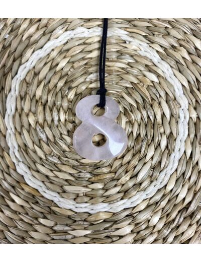 Pendentif infini Quartz rose