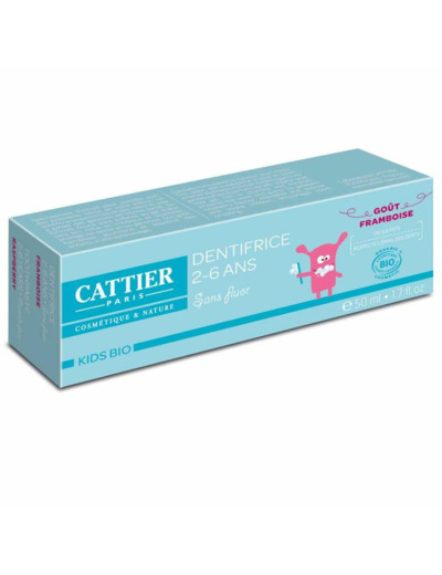 Kids Framboise 2-6 Ans Bio 50ml Dentifrice Cattier