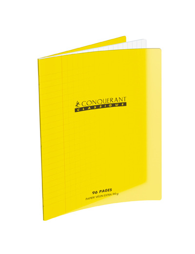 Cahier 24x32 - 96 pages - Séyès - Polypro jaune