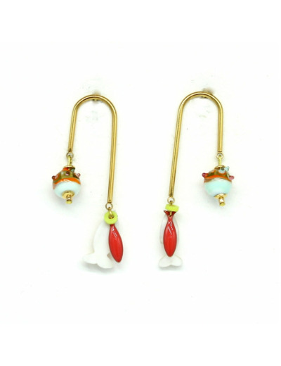 Boucles d'oreilles Citrus Coral