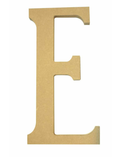 Lettre "E" Mdf - Hauteur : 220 mm