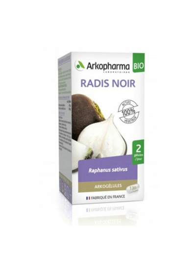 Radis Noir Bio 130 Gelules Arkogélules Arkopharma