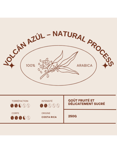Volcan Azul - Natural Process - Café du Costa Rica