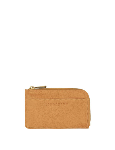 Longchamp Le Foulonné Porte-Cartes En Cuir Noix