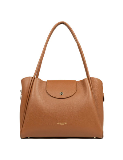 Lancaster Ida Double Sac Cabas Porté Epaule 470-85 Camel-In-Orange