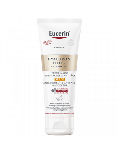 Crème Mains Anti-taches & Anti-âge 75ml Hyaluron-Filler + Elasticity Eucerin