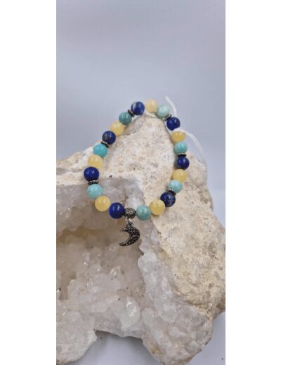 Bracelet lapis lazuli judeiste amazonite OLPA2115
