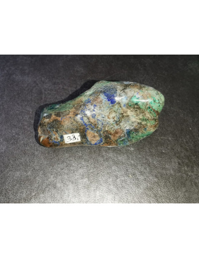 Azurite malachite pierre polie et brute 54g