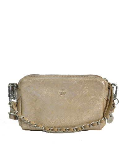 Mila Louise Mama XS MX Petit Sac Trotteur Cuir Imprimé Crème