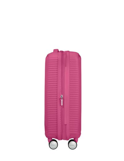American Tourister Sound Box Spinner 55 cm Valise Cabine Trolley 4 Roues Magenta