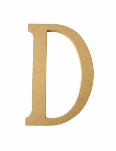 Lettre "D" Mdf - Hauteur : 220 mm