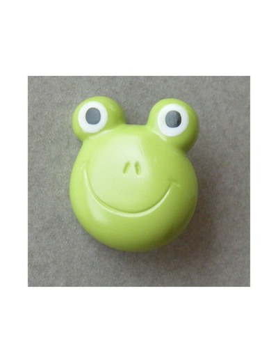 Bouton vert clair grenouille