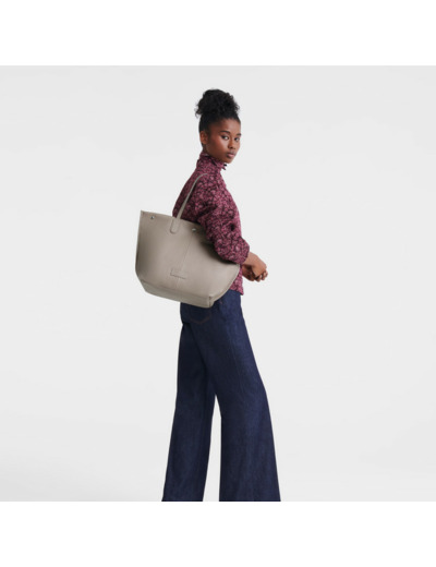 Longchamp Essential Cuir Sac Shopping L Argile