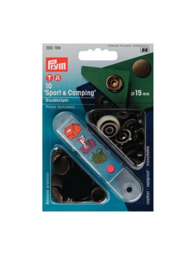 Boutons pressions laiton antique Sport & Camping Prym