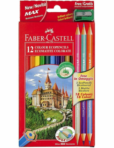 Crayons de couleur hexagonaux ECO, étui promo