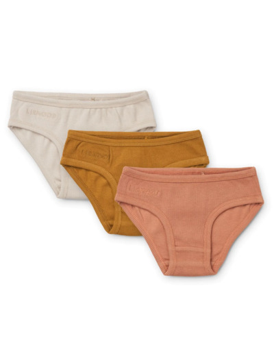 Culotte lot de 3 Nanette mix rose toscane