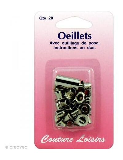.Œillets couture 10 mm Nickel -